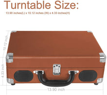 
                        
                          Muat gambar ke penampil Galeri, LP&amp;No.1 Portable Suitcase Turntable with Stereo Speaker,3 Speeds Belt-Drive Vinyl Record Player Black - JOY2ESpree
                        
                      