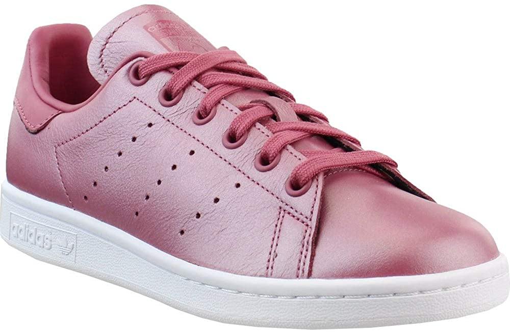 adidas Womens Stan Smith Lace Up Sneakers Shoes Casual - Burgundy - JOY2ESpree