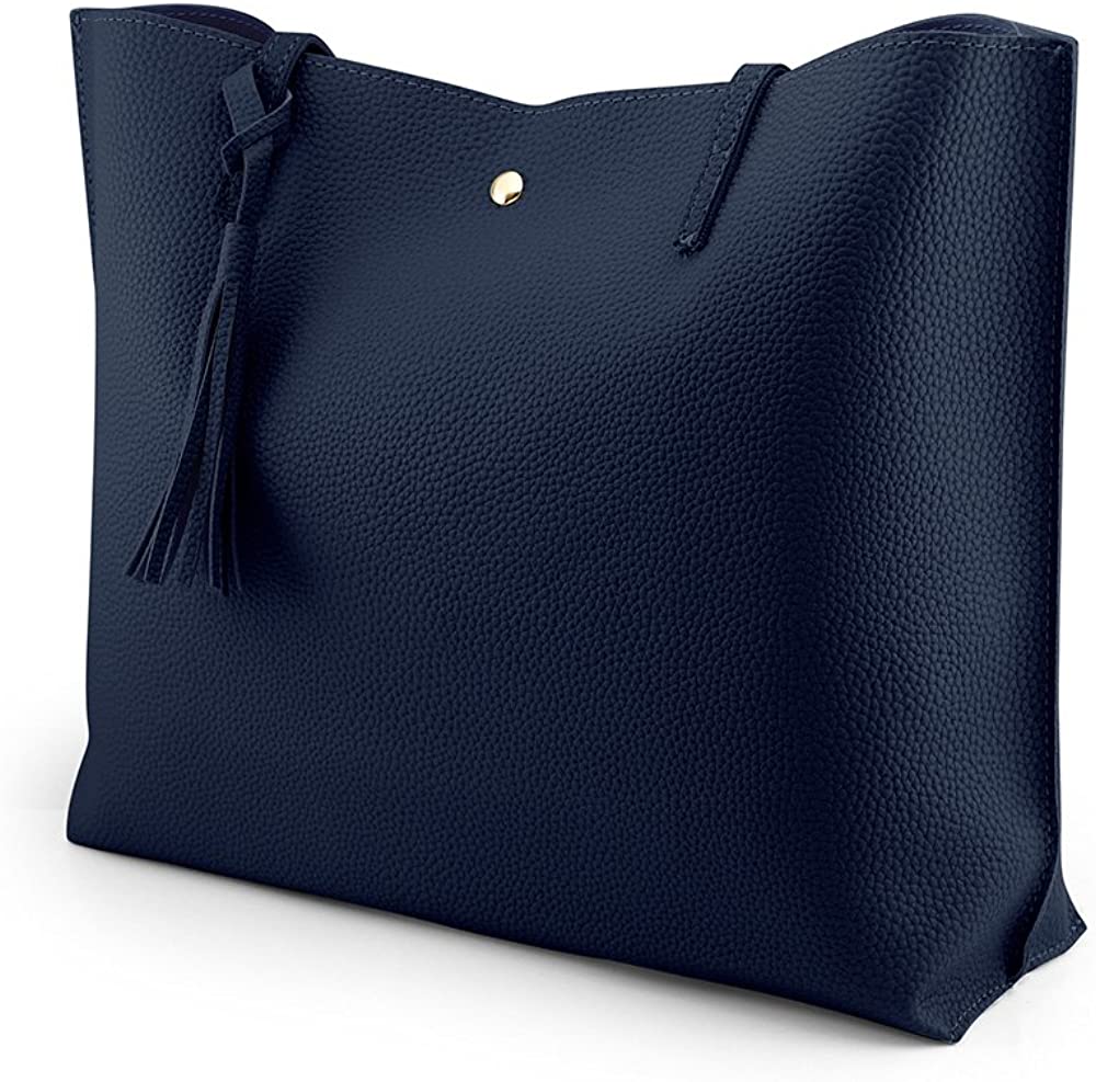 Oct17 Women Large Tote Bag - Tassels Faux Leather Shoulder Handbags, Fashion Ladies Purses Satchel Messenger Bags