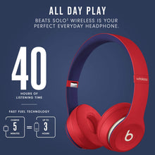 
                        
                          Load image into Gallery viewer, Beats Solo3 Wireless On-Ear Headphones - Apple W1 Headphone Chip, Class 1 Bluetooth, 40 Hours of Listening Time, Built-in Microphone - Satin Gold
                        
                      