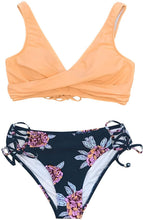 
                        
                          Load image into Gallery viewer, CUPSHE Women's Bikini Swimsuit Floral Print Lace Up Two Piece Bathing Suit
                        
                      