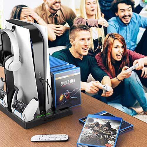 Benazcap Vertical Stand for Playstation 5 Console with Cooling Fan - JOY2ESpree