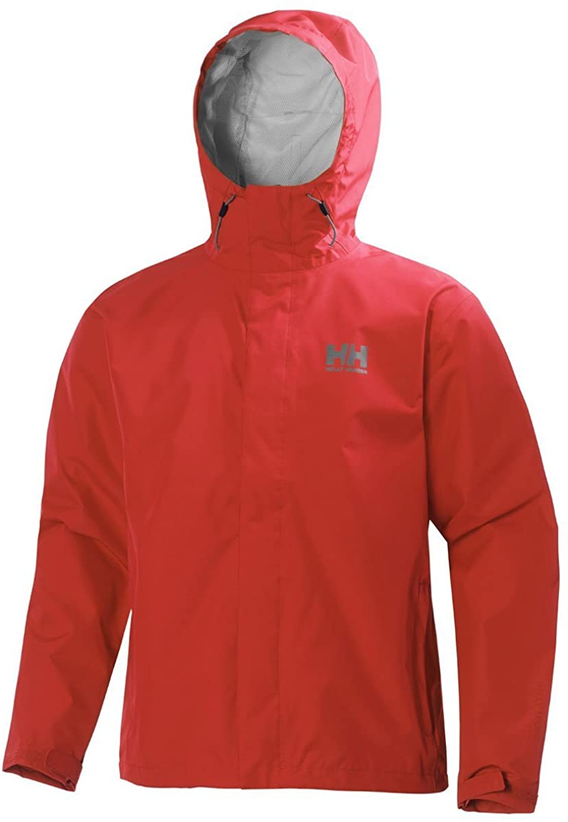 Helly Hansen Men's Seven J Waterproof, Windproof, and Breathable Rain Jacket with Hood