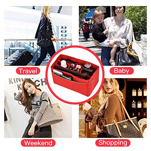 Felt Insert Bag Organizer Bag in Bag Handbag Fit LV Speedy Neverfull Longchamp
