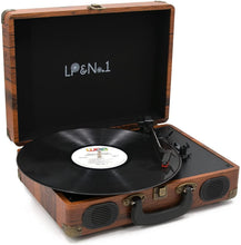
                        
                          Muat gambar ke penampil Galeri, LP&amp;No.1 Portable Suitcase Turntable with Stereo Speaker,3 Speeds Belt-Drive Vinyl Record Player Black - JOY2ESpree
                        
                      