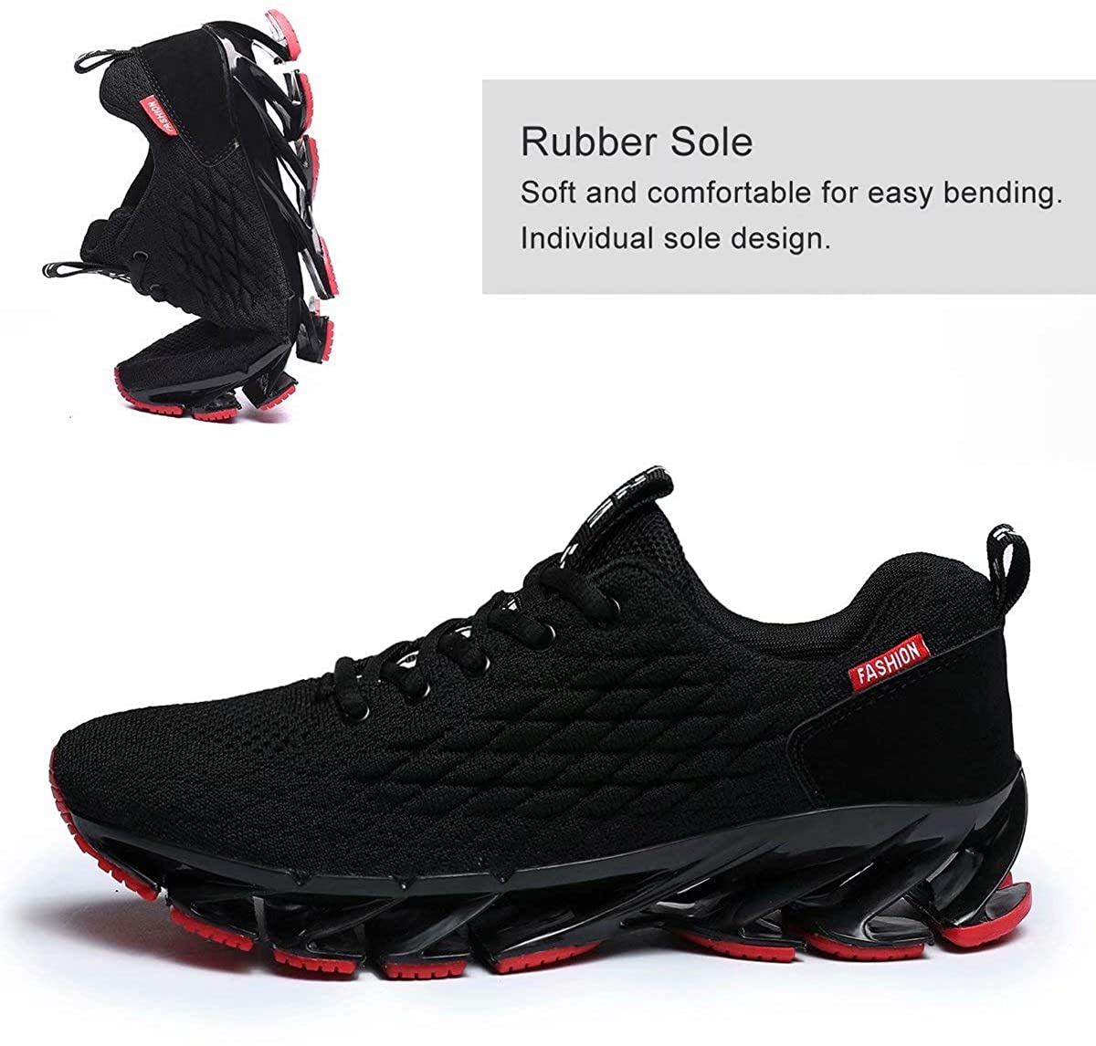 Pozvnn Mens Blade Sneakers Athletic Running Shoes Non Slip Walking Fashion Tennis Shoes