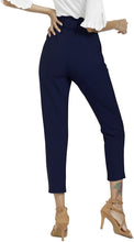 
                        
                          Load image into Gallery viewer, Freeprance Women's Pants Casual Trouser Paper Bag Pants Elastic Waist Slim Pockets
                        
                      