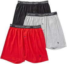 
                        
                          Load image into Gallery viewer, Polo Ralph Lauren Classic Fit w/Wicking 3-Pack Knit Boxers
                        
                      