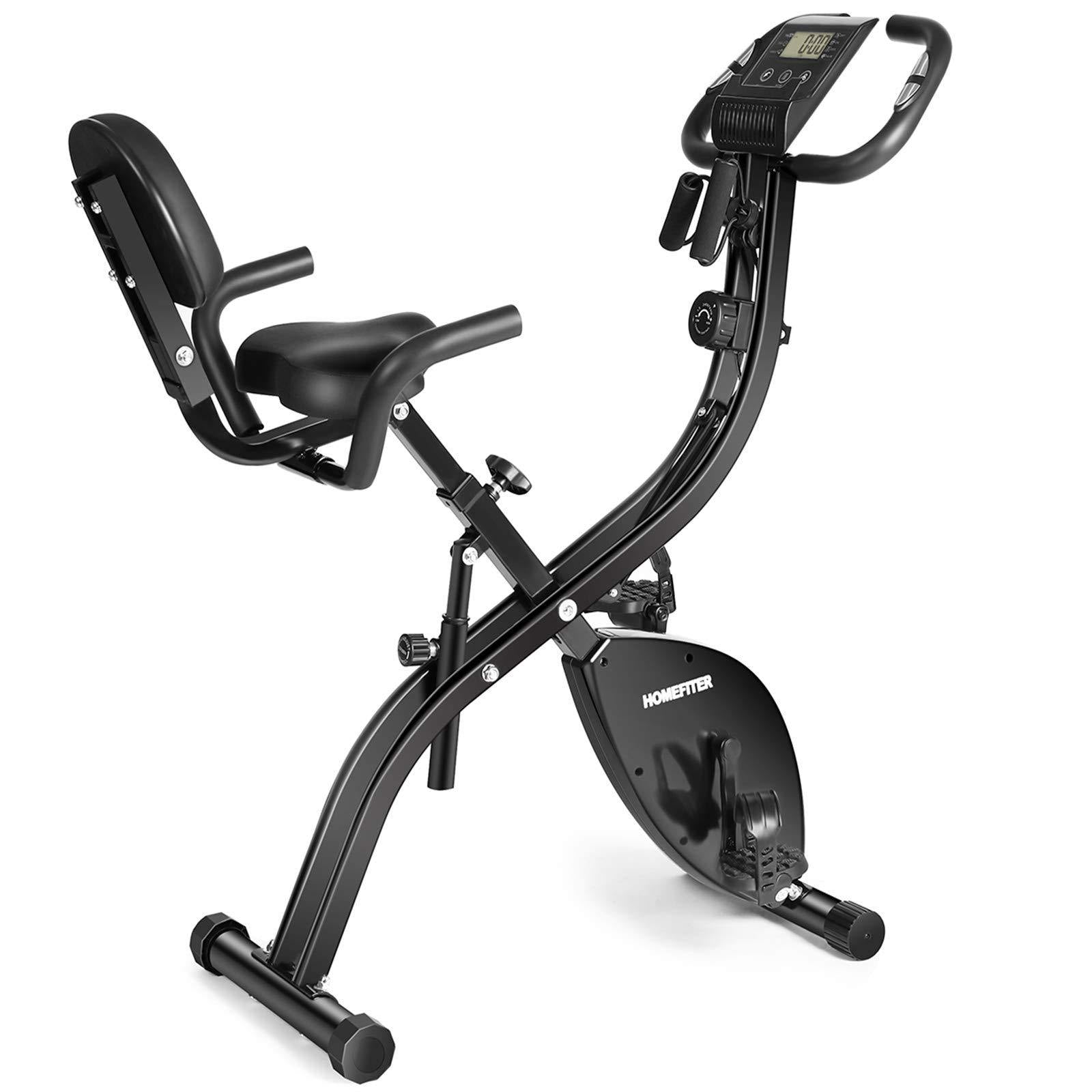 Folding Exercise Bike Indoor Cycling Bike Magnetic Resistance Upright - JOY2ESpree