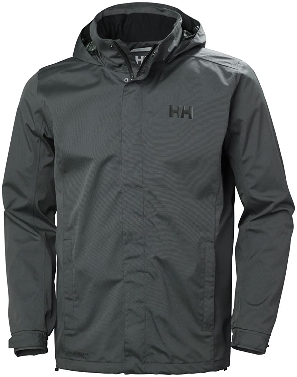 Helly Hansen Men's Dubliner Jacket Waterproof, Windproof, Breathable Shell Rain Coat with Packable Hood