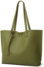 
                        
                          將圖片載入圖庫檢視器 Women's Soft Faux Leather Tote Shoulder Bag from Dreubea, Big Capacity Tassel Handbag
                        
                      