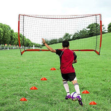 
                        
                          Muat gambar ke penampil Galeri, Pinty 12x6ft Soccer Goal, Knotless Kids' Soccer Net with 12pcs Soccer Cones Set in Multi Colors, Easy Setup Steel Poles and Portable Design - JOY2ESpree
                        
                      