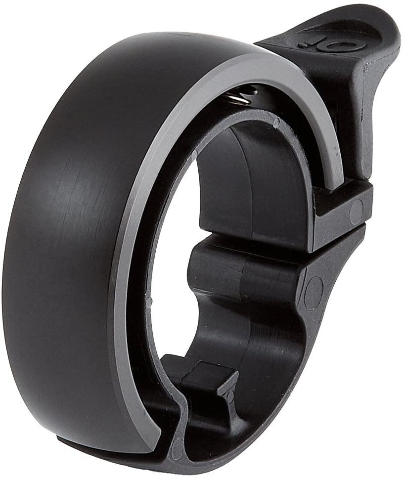 Knog Oi Bike Bell - Original & Luxe Styles, Built in Cable-Clip, Adult/Youth Bicycle Bell (Black, Copper, Brass, Aluminum)