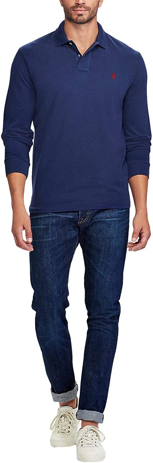 POLO RALPH LAUREN Men's Long Sleeve Mesh Polo Shirt