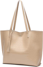 
                        
                          將圖片載入圖庫檢視器 Women's Soft Faux Leather Tote Shoulder Bag from Dreubea, Big Capacity Tassel Handbag
                        
                      