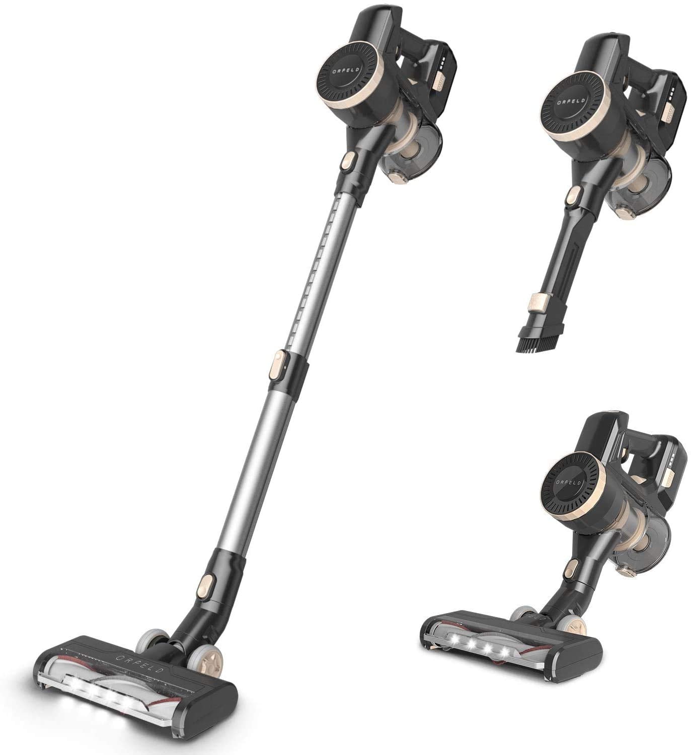 ORFELD Cordless Vacuum, 22000Pa Hurricane Suction Stick Vacuum 4 in 1, 45 mins Runtime, Dual Hepa Filtration Vacuum Cleaner - JOY2ESpree