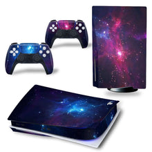 
                        
                          Load image into Gallery viewer, PS5 Skin Stickers Decal Full Body Vinyl Cover for Playstation 5 Console and Controllers (Disk Edition, Purple Blue Galaxy) - JOY2ESpree
                        
                      