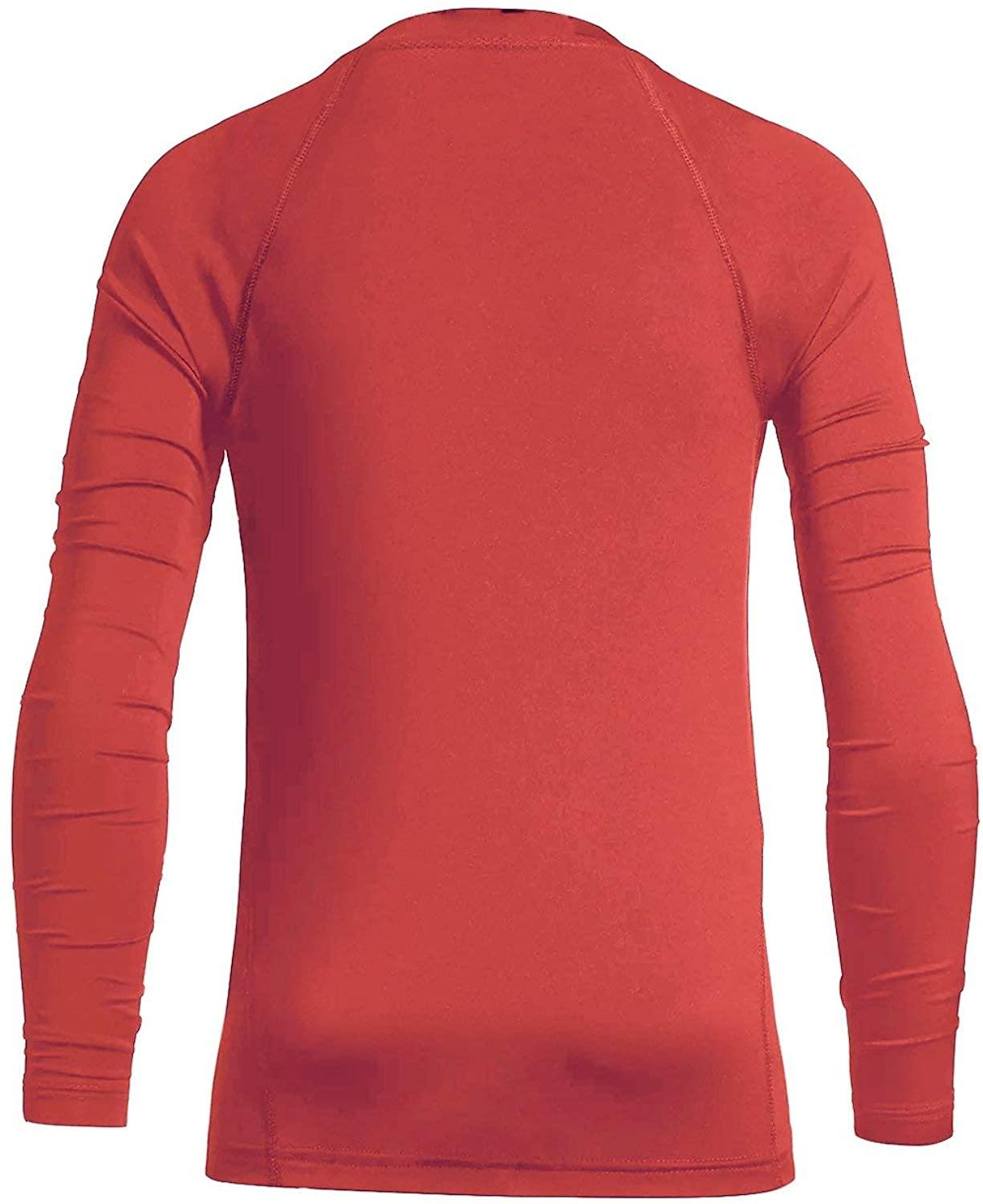 BALEAF Youth Boys'/Girls' Thermal Compression Sports Shirts Long Sleeve Fleece Base Layer Crew Neck