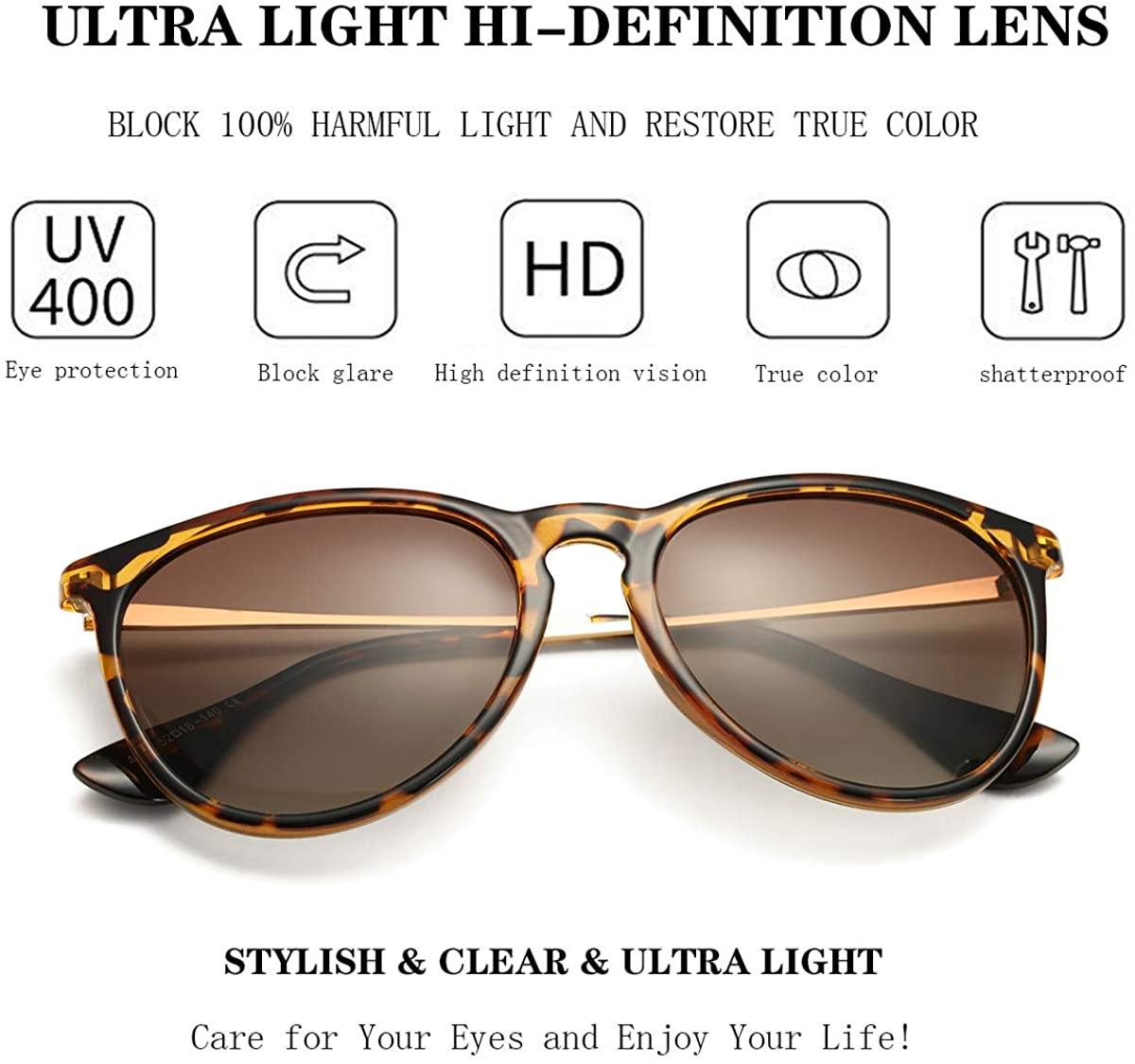 SUNGVG Polarized Sunglasses for Women Classic Round Retro Sun Glasses - JOY2ESpree