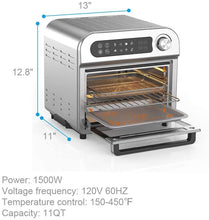 
                        
                          画像をギャラリービューアに読み込む, Air Fryer Toaster Oven Combo 8-in-1 Countertop Rotisserie &amp; Dehydrator - JOY2ESpree
                        
                      