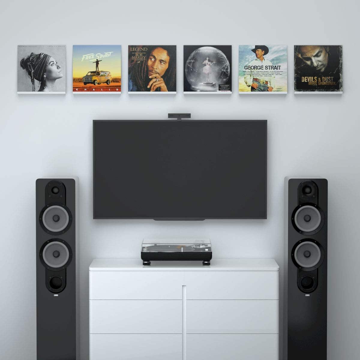 NIUBEE Black Vinyl Record Shelf Wall Mount 6 Pack - JOY2ESpree