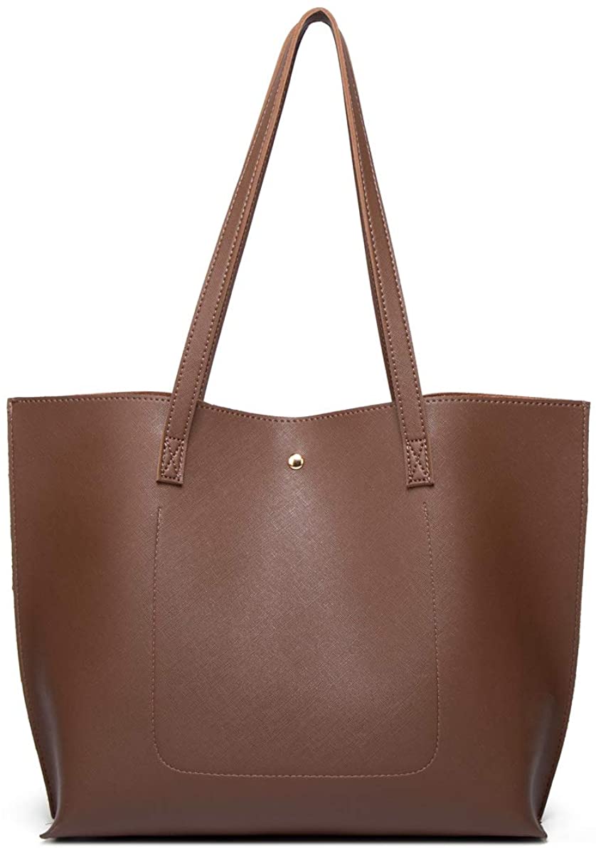 Women's Soft Faux Leather Tote Shoulder Bag from Dreubea, Big Capacity Tassel Handbag