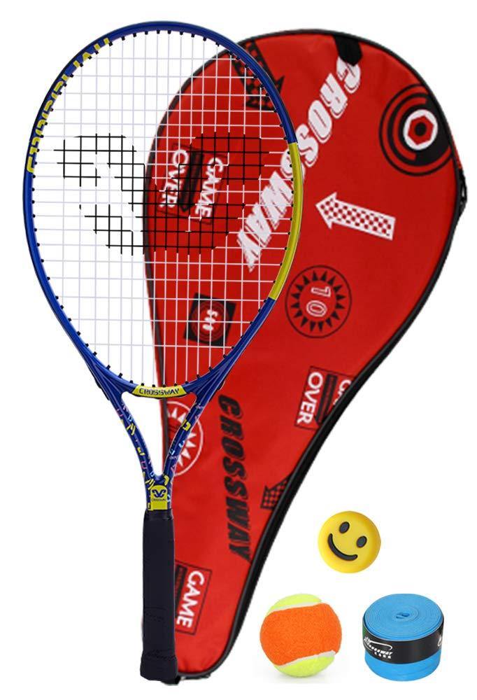 Crossway Sports 23" 25" Junior Tennis Racket 23 Inch 25 Inch Racquet Prestrung Aluminum w/ Youth Foam Training Ball - JOY2ESpree