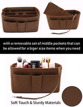 
                        
                          Muat gambar ke penampil Galeri, Felt Fabric Purse Tote Diaper Bag Organizer Insert Bag in Bag with Zipper Inner Pocket For Neverfull Speedy
                        
                      