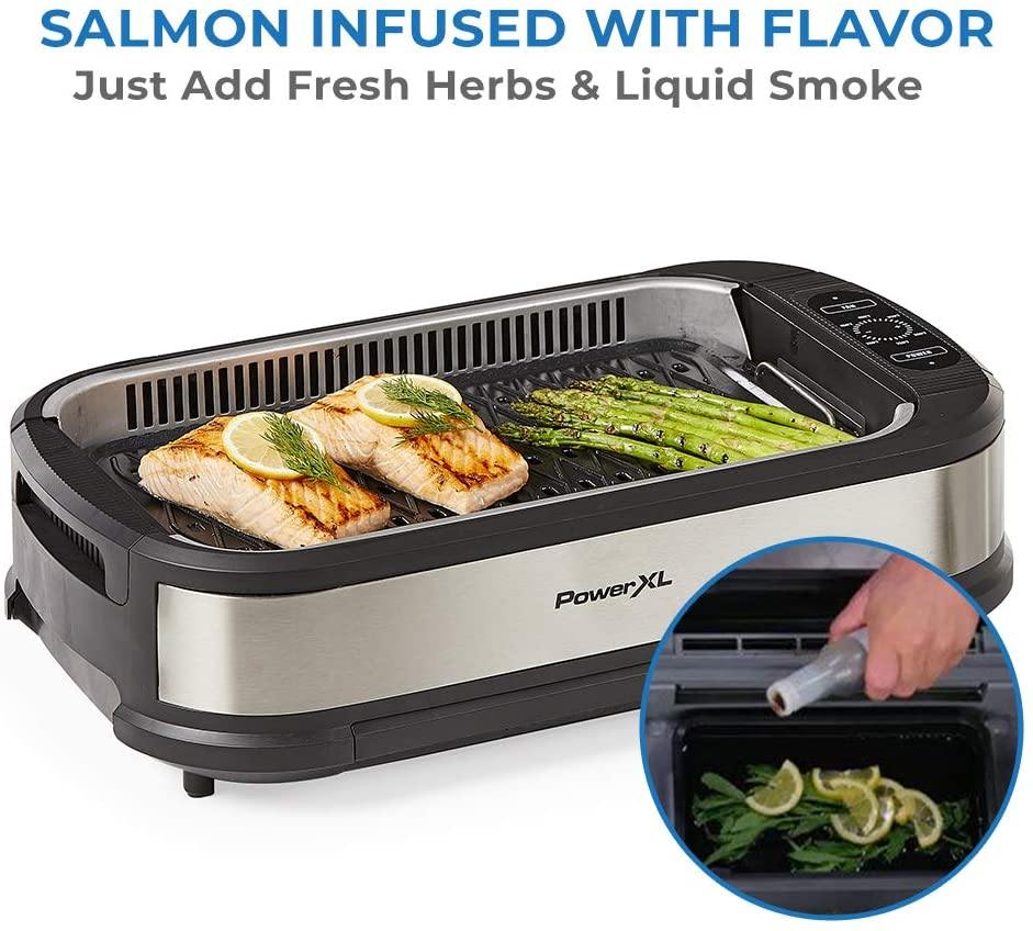 PowerXL Smokeless Grill with Tempered Glass Lid with Interchanable Griddle Plate - JOY2ESpree