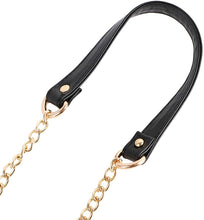 
                        
                          Load image into Gallery viewer, kilofly 2pc Gold Plated Faux Leather Removable Clutch Chain Shoulder Straps Set
                        
                      
