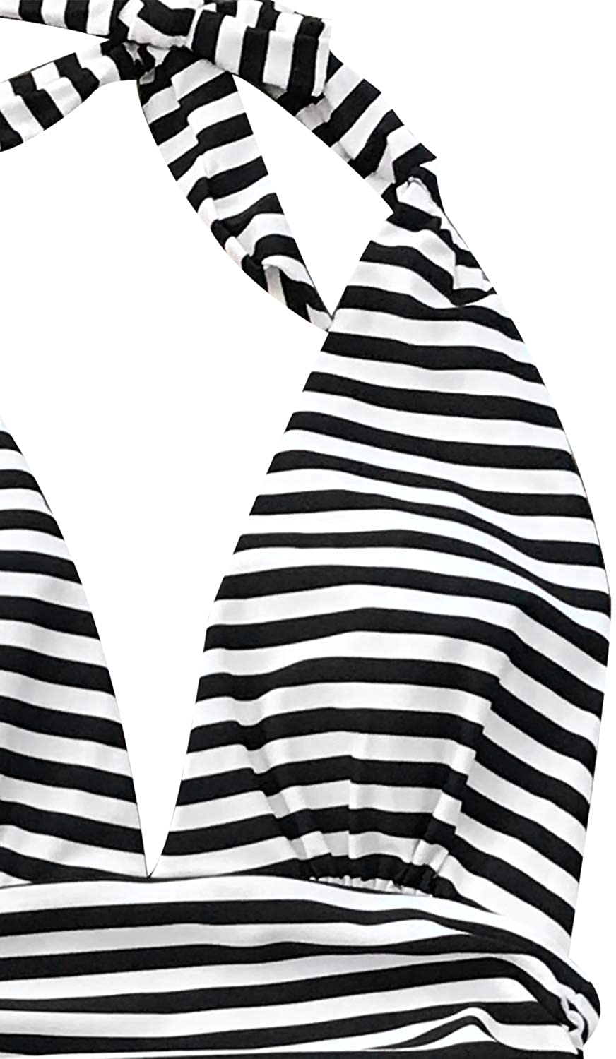 CUPSHE Women's Halter One Piece Swimsuit Keeping You Accompained Swimwear