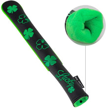 
                        
                          Load image into Gallery viewer, Golf Alignment Stick Covers Lucky Clover Holds 2 Sticks Leather Elegant Stick Holder Golf Club Protector - JOY2ESpree
                        
                      