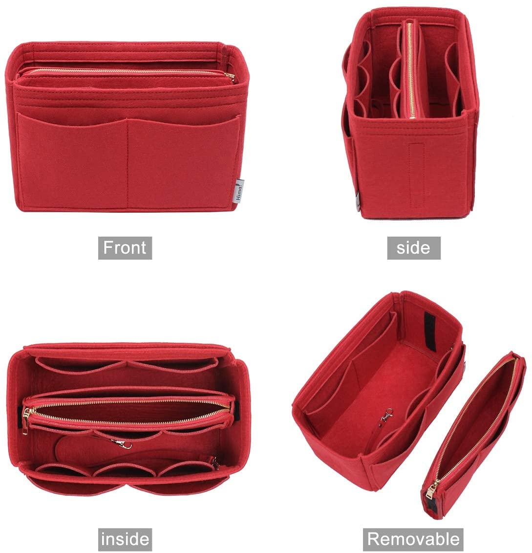 Purse Organizer Insert, Bag Organizer, Bag in Bag, Perfect for Speedy Neverfull and More, 5 Size (X-Large, Black)