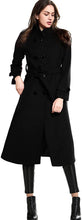 
                        
                          Load image into Gallery viewer, Escalier Women's Wool Trench Coat Winter Double-Breasted Jacket with Belts
                        
                      