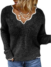 
                        
                          Muat gambar ke penampil Galeri, Rungion Womens Long Sleeve V Neck Pullover Sweaters Cute Knitted Winter Oversized Blouse Tops
                        
                      