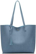 
                        
                          將圖片載入圖庫檢視器 Women's Soft Faux Leather Tote Shoulder Bag from Dreubea, Big Capacity Tassel Handbag
                        
                      