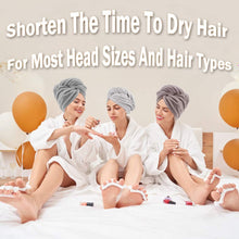
                        
                          Load image into Gallery viewer, Vinker 3 Pack Hair Towel Wrap, Microfiber Quick Drying Hair Towels, Bath Dryer Caps, Bath Hair Drying Towel, Quick Dryer Hat for Women Girls
                        
                      
