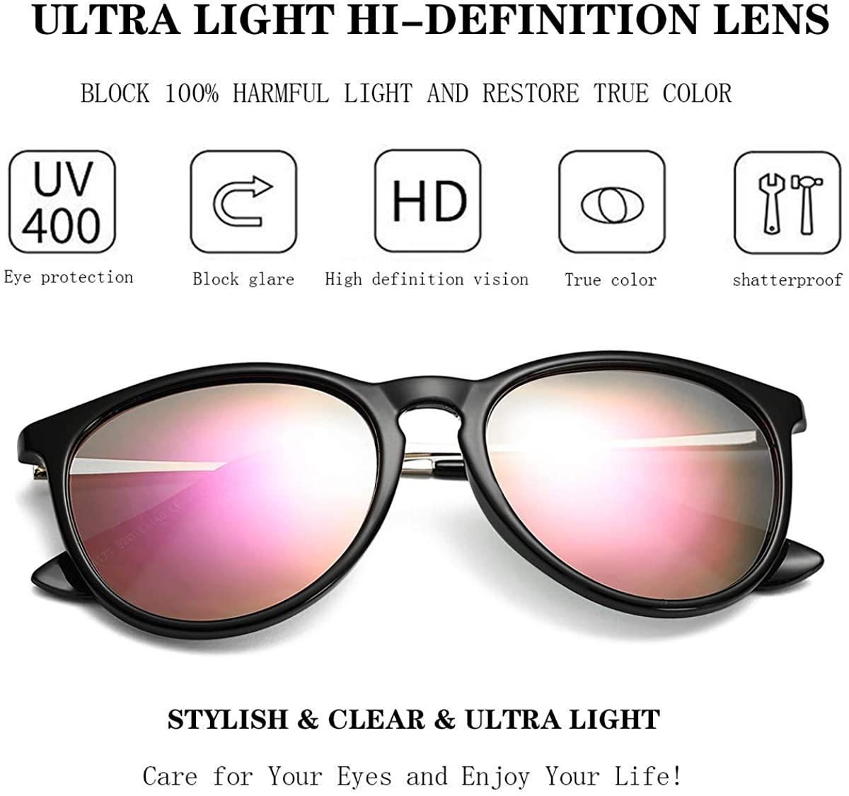 SUNGVG Polarized Sunglasses for Women Classic Round Retro Sun Glasses - JOY2ESpree
