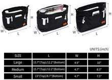
                        
                          Cargar imagen en el visor de la galería, iN. Purse Organizer Insert with zipper Nylon fabric for women Handbags &amp; Totebag
                        
                      