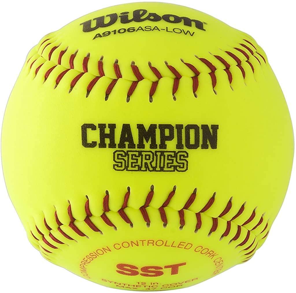 Wilson Sporting Goods A9106 ASA Series Softball (12-Pack), 12-Inch, Optic Yellow (WTA9106BASA-LOW) - JOY2ESpree