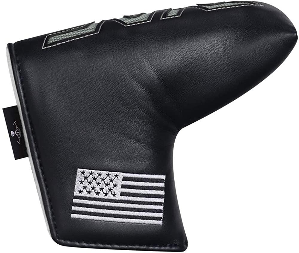 Big Teeth Golf Blade Putter Cover Head Covers Club Protector Magnetic Bar Closure USA Pattern for Scotty Cameron Taylormade Odyssey - JOY2ESpree