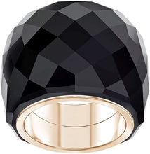 
                        
                          Load image into Gallery viewer, Swarovski Nirvana Ring Black Rose-Gold Tone PVD - JOY2ESpree
                        
                      
