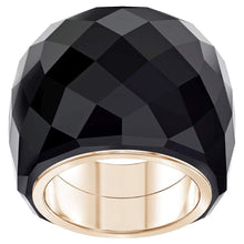 
                        
                          Load image into Gallery viewer, Swarovski Nirvana Ring Black Rose-Gold Tone PVD - JOY2ESpree
                        
                      