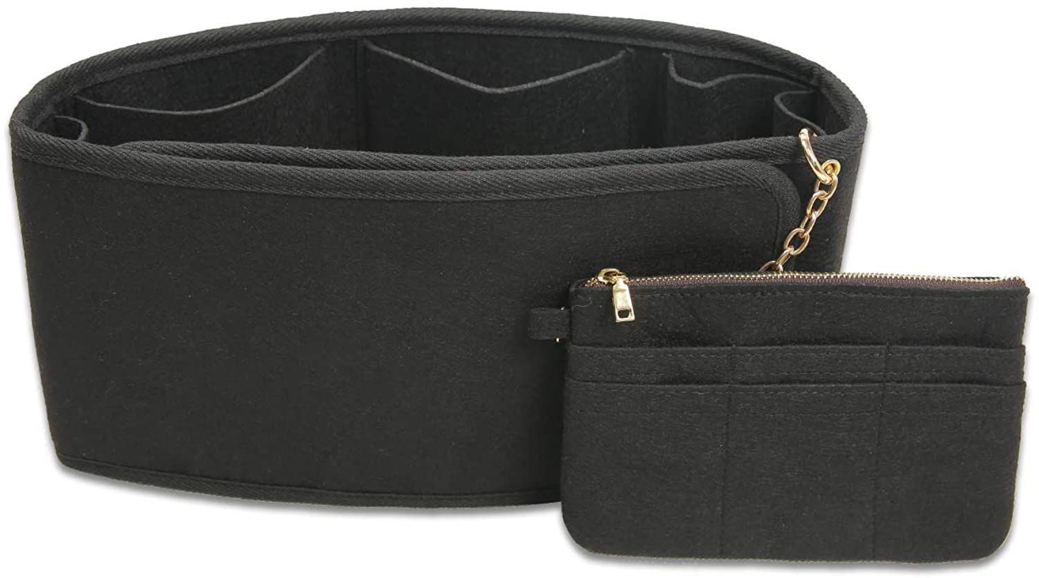 Purse Organizer, Felt Purse Organizer Insert With Card case wallet，Bag Organizer For LV Speedy, Neverfull, Tote