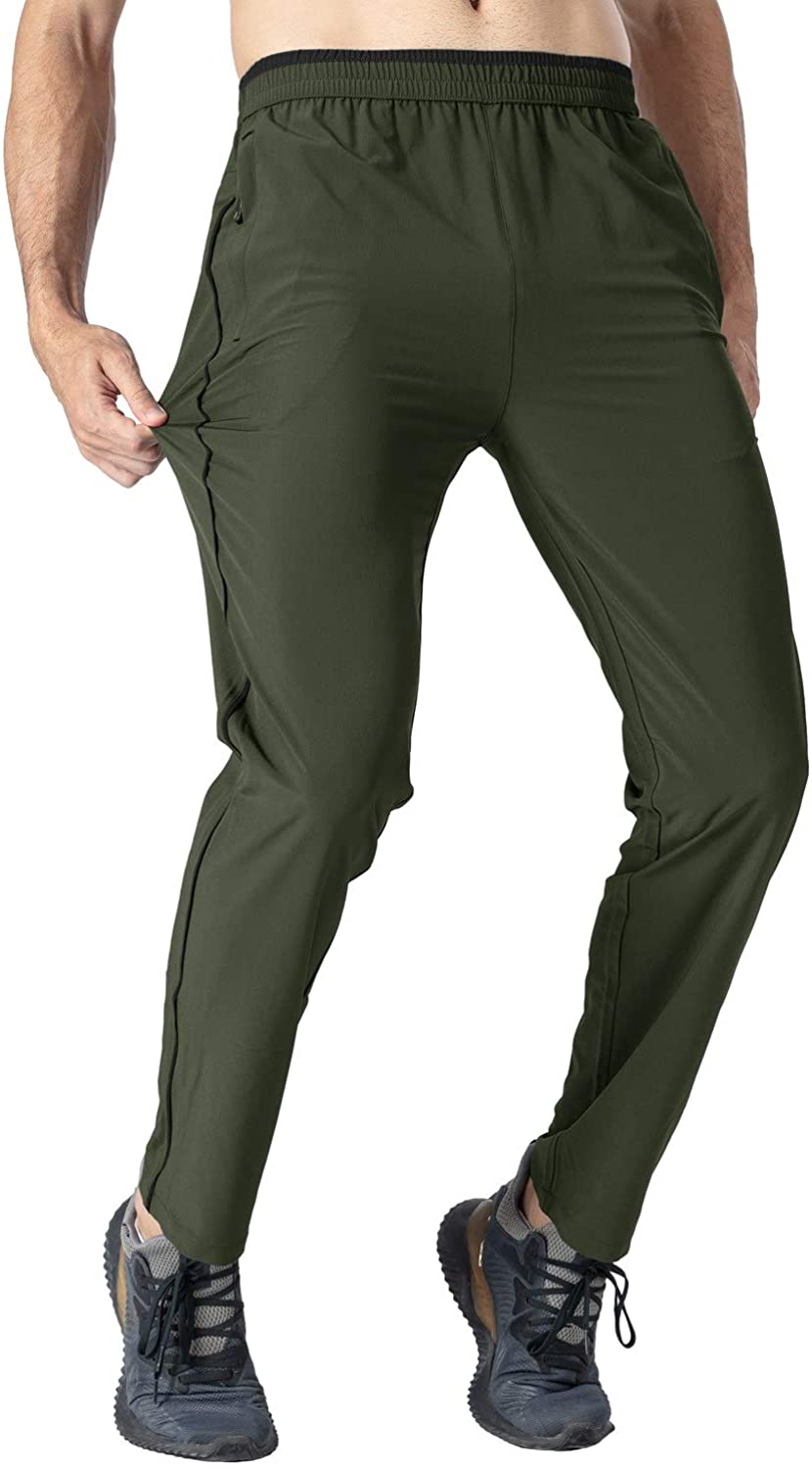 Rdruko Men's Jogger Casual Pants Lightweight Breathable Quick Dry Hiking Running Outdoor Sports Pants
