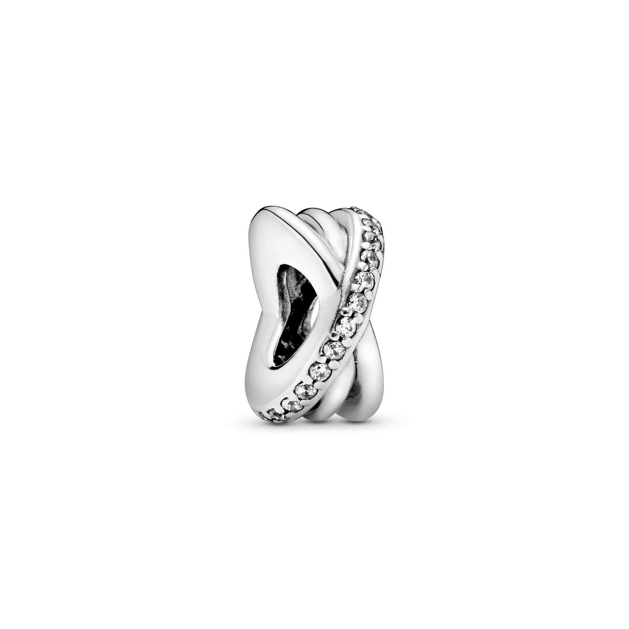 Pandora Jewelry Sparkling and Polished Lines Spacer Cubic Zirconia Charm in Sterling Silver - JOY2ESpree