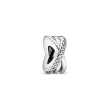 
                        
                          Load image into Gallery viewer, Pandora Jewelry Sparkling and Polished Lines Spacer Cubic Zirconia Charm in Sterling Silver - JOY2ESpree
                        
                      