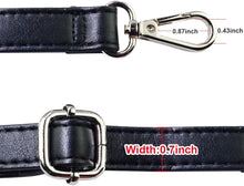 
                        
                          Muat gambar ke penampil Galeri, SUPXINJIA Leather Purse Strap Replacement - Adjustable for Handbags Crossbody or Shoulder Bags 34-59 Inch Long, 0.7 Inch Wide, Black with Gold Clasp
                        
                      