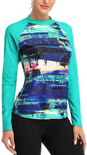 
                        
                          將圖片載入圖庫檢視器 CharmLeaks Women's Long Sleeve Rashguard UPF 50 Sun Protection Swimsuit Top Striped Swim Shirts
                        
                      