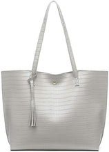 
                        
                          將圖片載入圖庫檢視器 Women's Soft Faux Leather Tote Shoulder Bag from Dreubea, Big Capacity Tassel Handbag
                        
                      